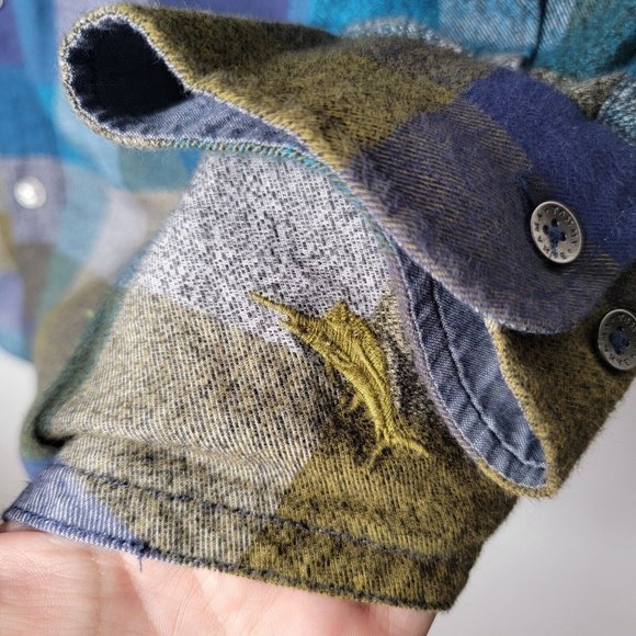 Tommy Bahama‎ Canyon Beach Flannel 3XLB Big Plaid Long Sleeve Button Down Shirt - Picture 4 of 7